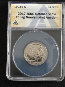 lot 7 image: 2016-S Kentucky State Quarter ANACS Sample