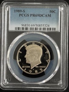 lot 14 image: 1989-S Kennedy Half Dollar Proof PCGS PR69 Deep Cameo