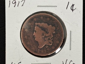 lot 24 image: 1817 Coronet Head Cent