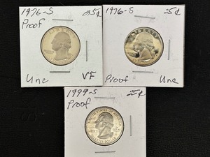 lot 25 image: Washington Quarter Proofs