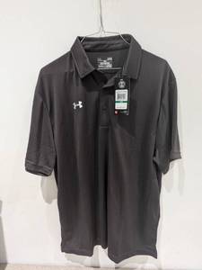 lot 26 image: NEW UNDER ARMOUR LARGE GOLF POLO (GRAY)