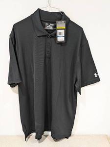 lot 28 image: NEW UNDER ARMOUR EXTRA LARGE GOLF POLO (BLACK)