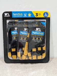 lot 87 image: WELLS LAMONT LARGE LEATHER WORK GLOVES 3PK.