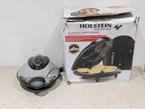 lot 93 image: HOLSTEIN HOUSEWARES AREPA MAKER & EURO CUISINE WAFFLE MAKER