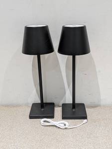 lot 96 image: 2PK. CORDLESS LED RECHARGEABLE TABLE LAMPS