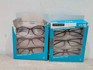 lot 114 image: (2) FOSTER GRANT 1.75 FLEXIBLE PLASTIC READERS