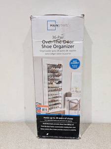 lot 119 image: MAINSTAYS 36-PAIR OVER-THE-DOOR SHOE ORGANIZER