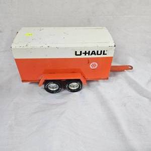 lot 12 image: Vintage Nylint U-Haul Double Axle Enclosed Trailer
