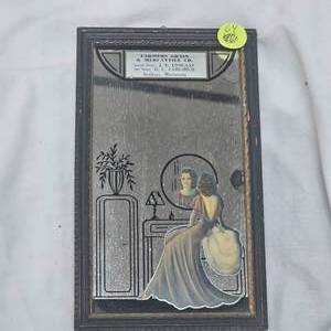 lot 64 image: Farmers Grain and Merchantile Co Mirror Advertising, Rothsay, MN
