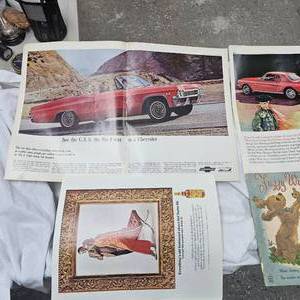 lot 65 image: Vintage Advertising with Auto Subjects-See LIst in Description