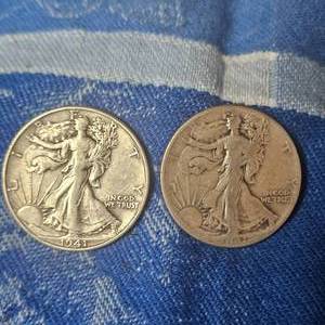 lot 91 image: 1941-D, 1941-S Walking Liberty, Silver