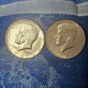 lot 94 image: (2)1967 Kennedy 50c