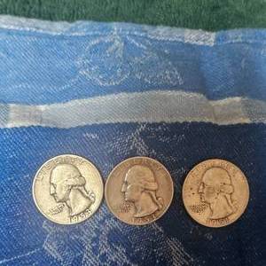 lot 72 image: 1953,1953,1951 Washinton 25c