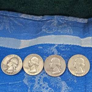 lot 105 image: 1959,(3)1959-D Washington 25c, Silver