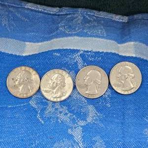 lot 106 image: 1959-D,(3)1960-D Washington 25c, Silver