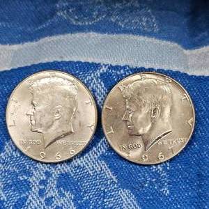 lot 107 image: 1966,1967 Kennedy Half Dollars