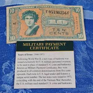 lot 155 image: US Military Currency
