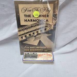 lot 166 image: M. Hohner-Marine Brand No. 1896 Harmonica