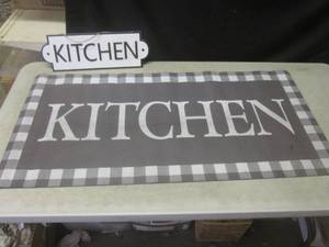 lot 57 image: (F-3) Kitchen Rug 46 x 22 and Kit...