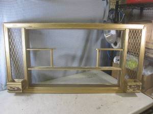 lot 91 image: (FS) Vintage Wood Wall Decor Shelf ...