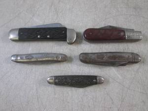 lot 96 image: (CNTR) Vintage Pocket Knives - Barl...
