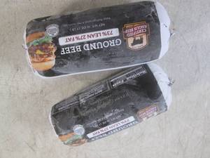 lot 146 image: (FRZ) 2 Pounds Frozen Ground Beef 7...