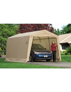 lot 1 image: ShelterLogic 10 x 15 AutoShelter Instant Garage Shelter