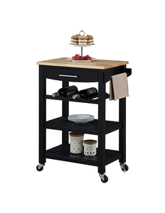 lot 3 image: Convenience Concepts Ellaine 4-Tier Kitchen Cart with Wine Rack