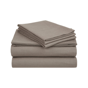 lot 42 image: Superior 100% Cotton Flannel Solid Sheet Set - King - Grey