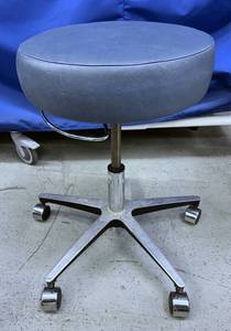 lot 10 image: MSRP $700 Brewer&nbspCentury Exam Stool - Pneumatic&nbspExtended Height -&nbspThick Plush&nbspWide Seat- Great Condition
