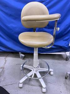 lot 11 image: MSRP $1000 Brewer 3345BL Dental Assistant Stool With Foot Ring -&nbspSynchronized seat and backrest allow continuous support while working - Excellent Condition
