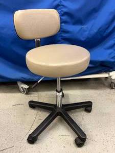 lot 15 image: MSRP $500 Midmark 273-001-232&nbspAir Lift Stool&nbspDental Assistant Chair - Contoured Backrest for Superior Support - Great Condition