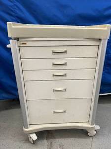 lot 25 image: InnerSpace 5 Drawer Supply Medical&nbspProcedure Cart - Great Condition - Top Piece Has Cracks & Does Not Fit Right - It Is Removable
