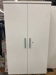 lot 27A image: MSRP $2500 HIGH QUALITY HERMAN MILLER TU Collection&nbsp51 Tall 2-Door Storage Supply Cabinet With 4 Shelves & Locking Doors for Secure Organization (No Key - Can be replaced online) - Excellent Condition #2