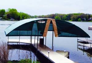 New/UnusedPier-Port Dual-Port Cantilevered boat dock canopy was $9,000