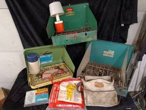 lot 18 image: Collection of Camping Equipment with Coleman Stoves and Accessories