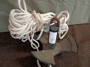lot 57 image: Roloff 12 lb PVC Coated Anchor with Rope