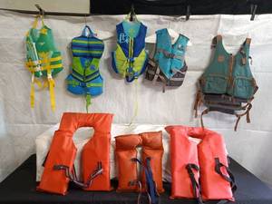 lot 59 image: Collection of Assorted Life Jackets and Vests