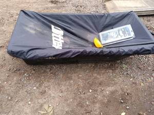 lot 64 image: Otter Utility Sled with Cover and Pole Attachment