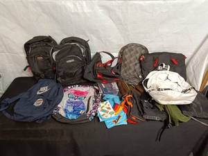 lot 110 image: Collection of Diverse Backpacks and Bags