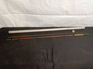 lot 124 image: Vintage Shakespeare Wonderod Fishing Rod with Metal Tube