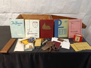 lot 159 image: Collection of Vintage Yearbooks, Boy Scouts Memorabilia, and Miscellaneous Collectibles