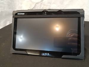 lot 162 image: Lenovo Tablet with Stand Case and Cover (works and is factory reset)