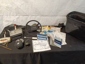 lot 176 image: Evinrude Marine Boat Steering and Accessories Lot