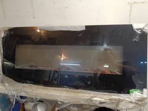 lot 178 image: Electric Wall-Mounted Fireplace with 50-inch Display