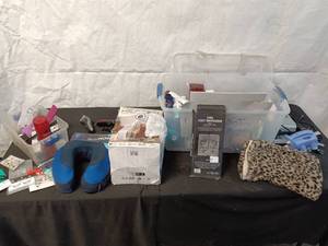 lot 186 image: Mixed Household and Personal Care Items Including Foot Massager, Power Nebulizer, and Grooming Tools