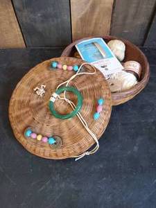 lot 7 image: Authentic Japanese Hand Made Wicker Sewing Basket