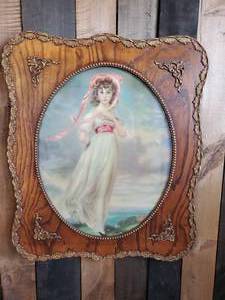 lot 9 image: Gorgeous Antique Frame and original Lithograph This is STUNNING