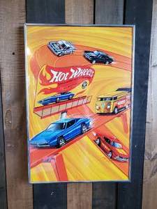 lot 31 image: Hot Wheels Framed Poster