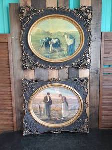 lot 64 image: These Are GORGEOUS Large Unique Antique Frames and Original Lithographs